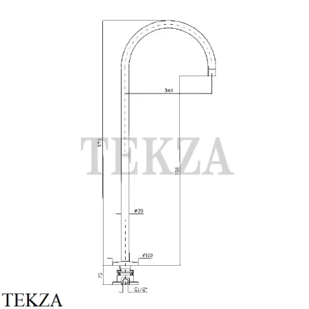 Zucchetti Pan Излив для ванны, внешняя часть Z92059.W1, белый goffrato