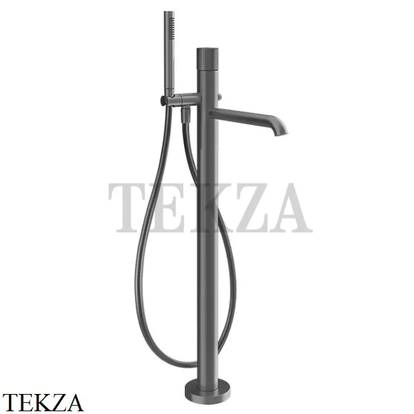 Gessi Habito DIAMANTATO Смеситель для ванны напольный, внешняя часть 70628-706, Black Metal