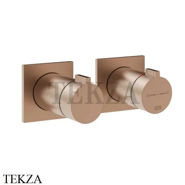 Gessi Inverso RIGATO Термостат для душа, 1 поток, внешняя часть 73032-708, Copper Br. PVD