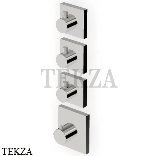 Zucchetti PAN Термостат для душа, 3 выхода, внешняя часть ZP8661.C8, nickel глянец