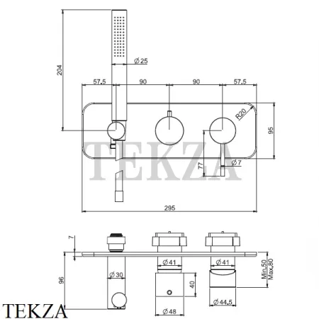 FIMA Carlo Frattini Spillo UP Смеситель для душа с душевым гарнитуром, F3049NX2OR, золото
