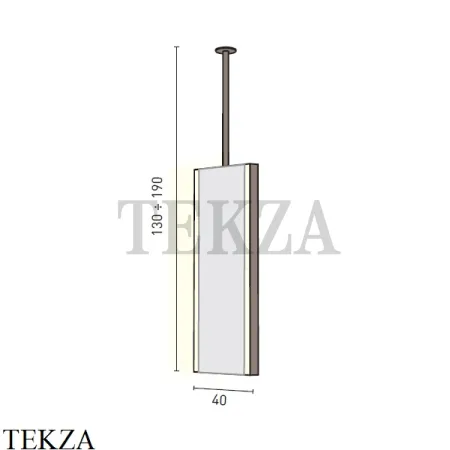 CIELO ARCADIA ARGO Телескопическое зеркало подвесное с подсветкой ARSPL FE, черный матовый