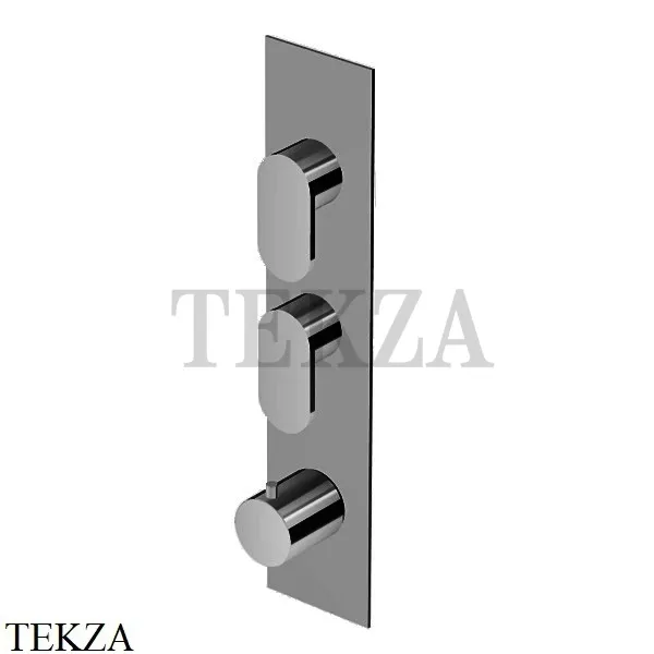 Zucchetti Octo Термостат для душа на 2 потока, внешняя часть ZOC660.C50, metal black
