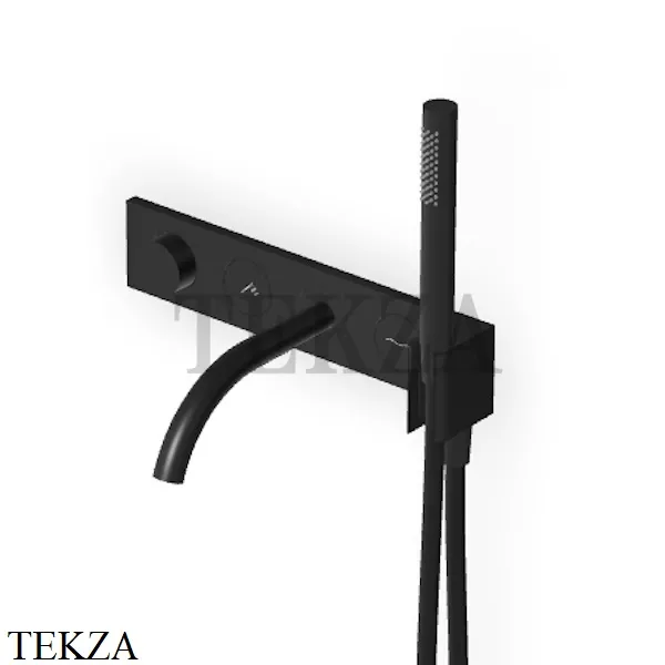 Zucchetti Hoop Термостат для ванны с гарнитуром, внешняя часть ZHO786.P81, brushed total black PVD