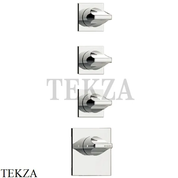 Bossini  APICE Термостат для душа на 4,5,6 потоков, внешняя часть Z035205.094, никель Brushed
