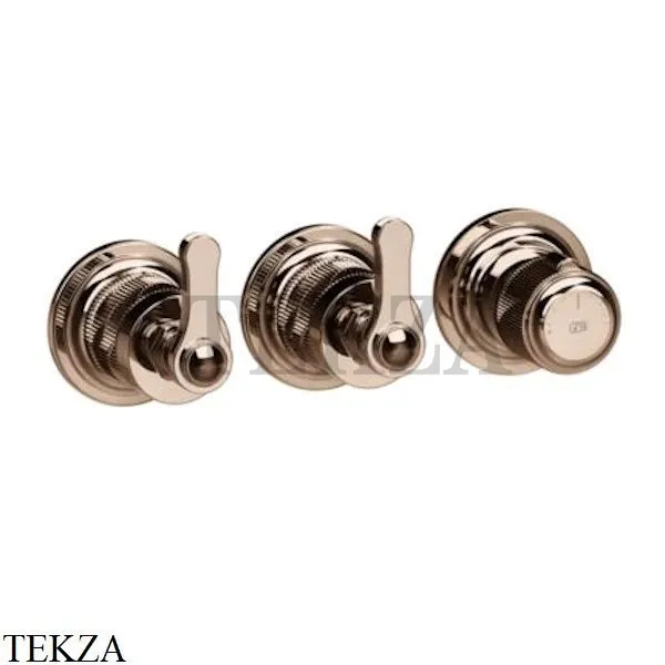 Gessi VENTI20 Термостат для душа, 2 потока, внешняя часть 65334-030, Copper глянец