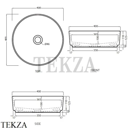 Cielo SHUI Comfort Раковина накладная круглая, без перелива SHCOLAT40 GS, Grey stone