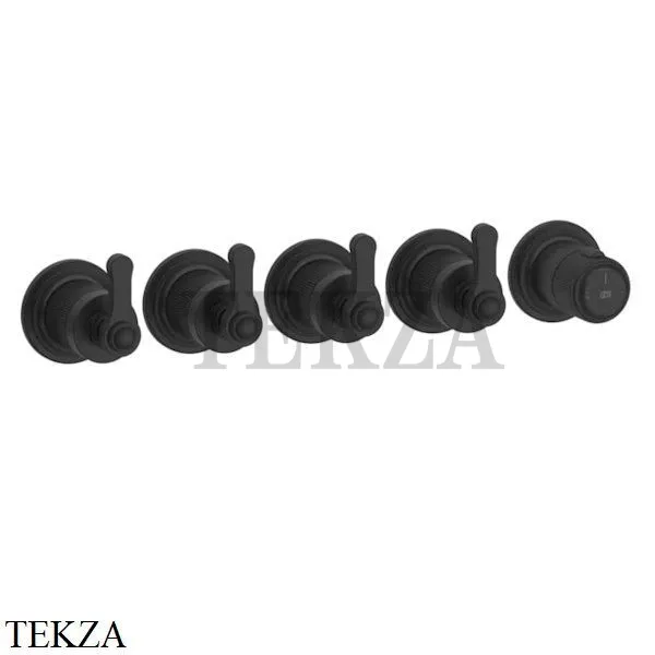 Gessi VENTI20 Термостат для душа, 4 потока, внешняя часть 65338-299, Black XL