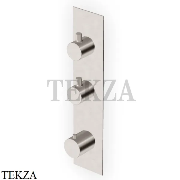 Zucchetti Pan Термостат для душа, 2 выхода, внешняя часть ZT28660.C3, brushed nickel