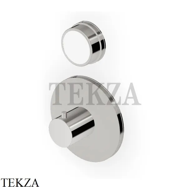 Zucchetti Savoir Термостат для душа, 1 поток, внешняя часть ZSV659.C8W, Nickel глянец-белый