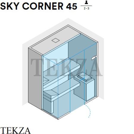 Effegibi SKY CORNER 45 Сауна домашняя финская или BIO SA55400022