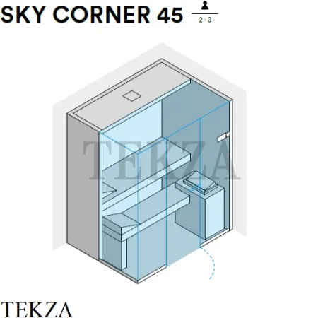 Effegibi SKY CORNER 45 Сауна домашняя финская или BIO SA55410041