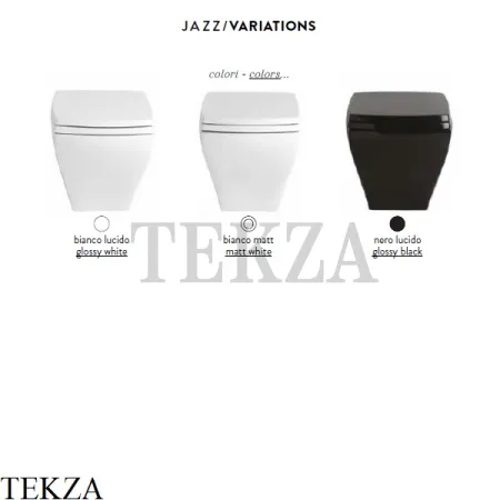 ArtCeram JAZZ Раковина накладная, без перелива JZL002 01 00, белый глянец