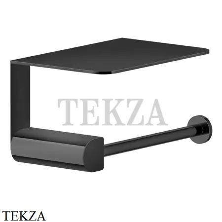 Gessi RILIEVO Держатель для туалетной бумаги с крышкой-полкой 59449-706, Black Metal