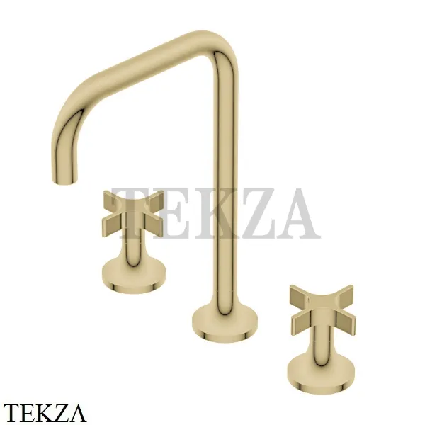 Ritmonio Diametro35 Cross Смеситель для раковины, без гарнитура PR53AE201 CHX, Brushed Champagne