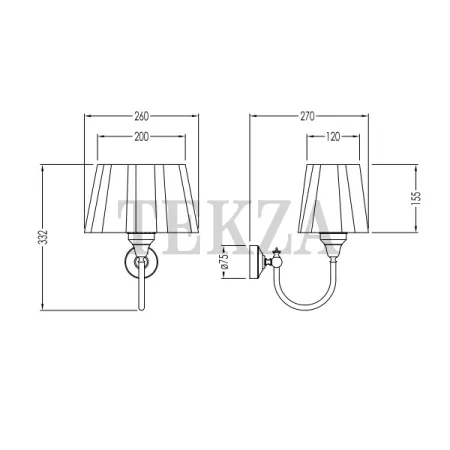 Devon&Devon DECOR Светильник лампа на кронштейне DEDECORCR, хром глянец