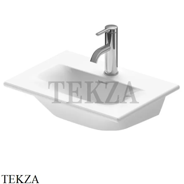 Duravit Viu Раковина встраиваемая сверху для мебели, без перелива 0733450041, белый глянец