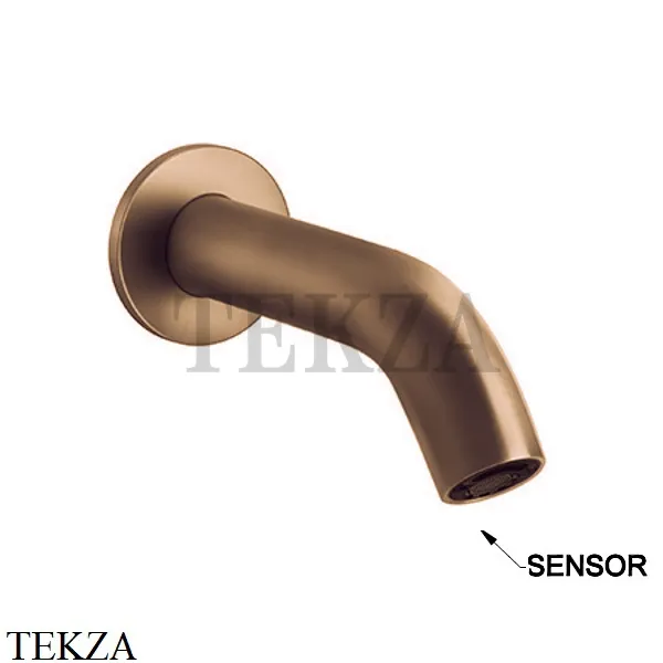 Gessi 316 FLESSA Электронный настенный смеситель внешняя часть 54014-726, Warm Bronze Br.