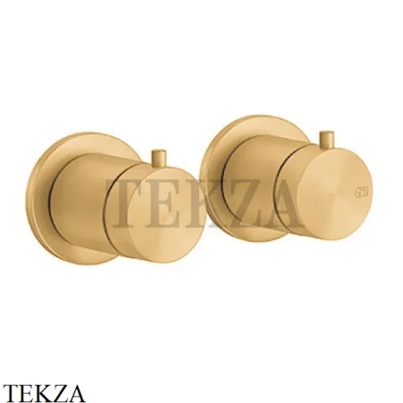 Gessi 316 SHOWER Термостат для душа на 2 выхода, внешняя часть 54234-727, Brushed Brass