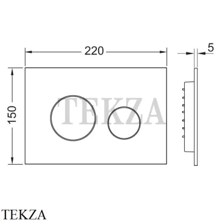 TECEbase Комплект инсталляции Base 2.0 для подвесного унитаза K440921, клавиша хром глянец TECEloop 2.0