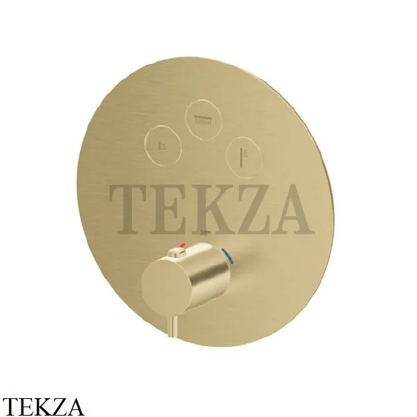 Newform X-Steel 316 Термостат для душа, 3 потока, сталь 70427EX.59.098, PVD Brushed pale gold
