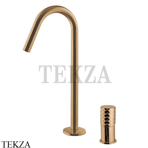 FIMA Carlo Frattini Spillo TECH X Смеситель для раковины, с донным клапаном F3271TNCXZS, Brushed Amber Bronze