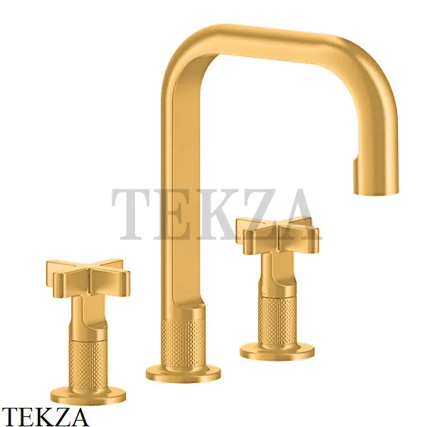Gessi INCISO+ Смеситель для раковины, 3 отверстия, средний, без гарнитура 58114-246, Gold PVD