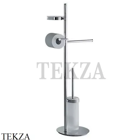 Colombo Planets Напольная стойка с бумагодержателем и туалетным ершиком B9843.CR, хром глянец