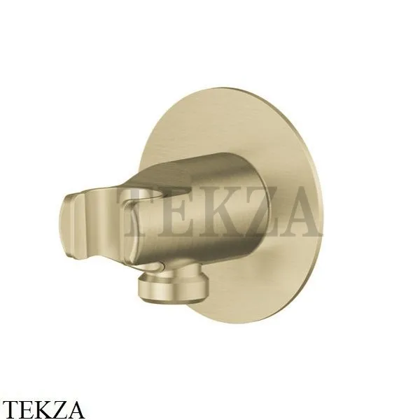 Newform Вывод для шланга с держателем для ручного душа 69698X.59.098, PVD Brushed pale gold