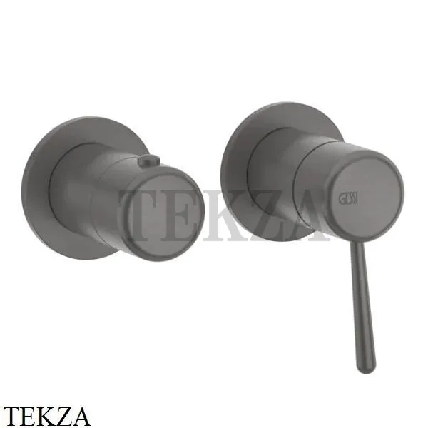 Gessi Goccia Смеситель для душа, 2 потока, внешняя часть 33077-126, Black Metal Br. GHRC