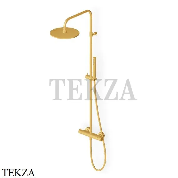 Zucchetti Pan Душевая колонна с термостатом и гарнитуром ZT7788.C41, brushed gold