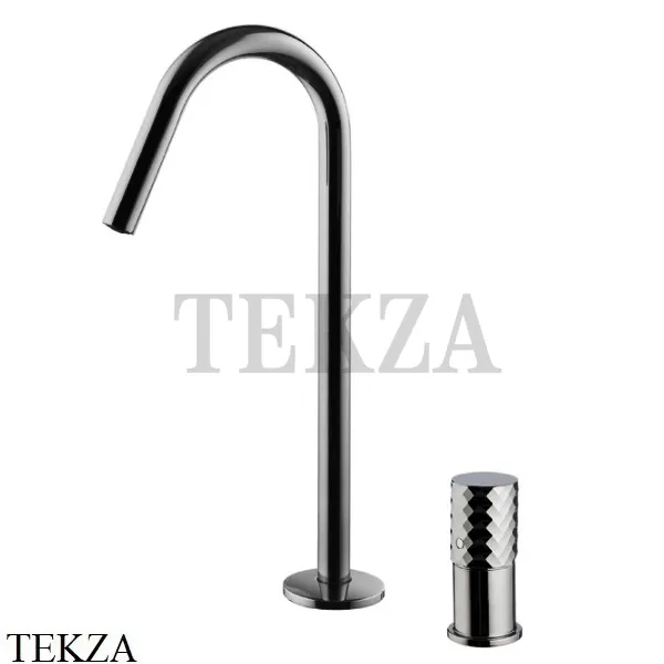 FIMA Carlo Frattini Spillo TECH X Смеситель для раковины, с донным клапаном F3271TNCXCN, Black chrome