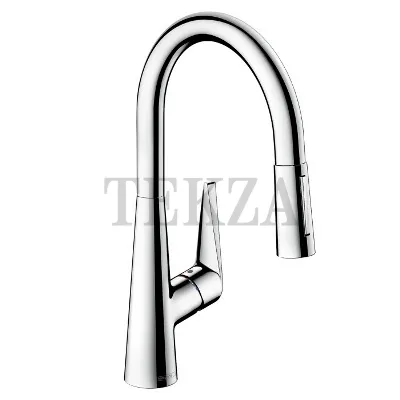 Hansgrohe Talis S Смеситель для кухни с выдвижным душем 72813000, хром глянец