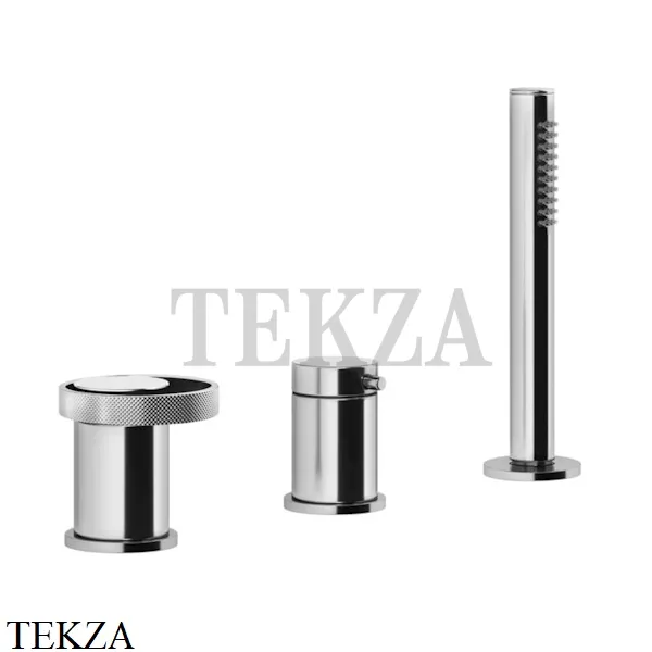 Gessi ANELLO Смеситель на борт ванны без излива, с гарнитуром 63347-031, хром глянец