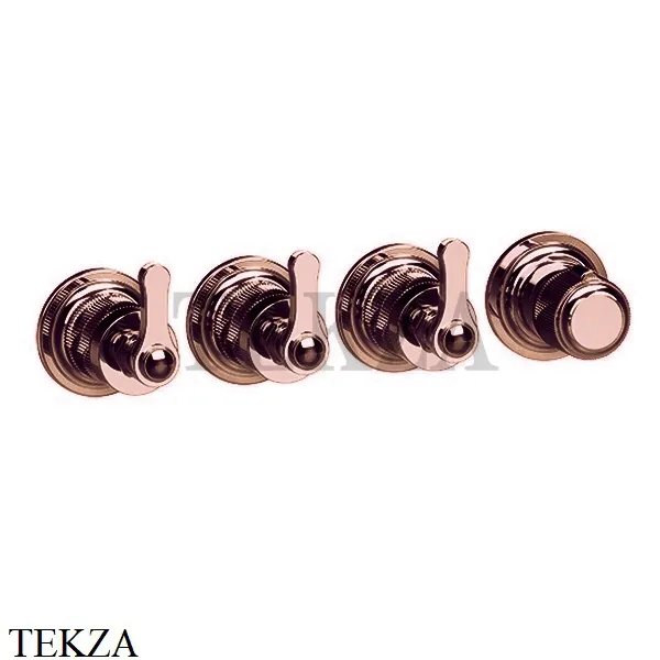 Gessi VENTI20 Термостат для душа, 3 потока, внешняя часть 65336-030, Copper глянец