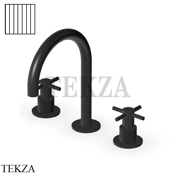 Zucchetti Helm Vertical Смеситель для раковины, без донного клапана ZHM515.XP81G2, brushed total black PVD