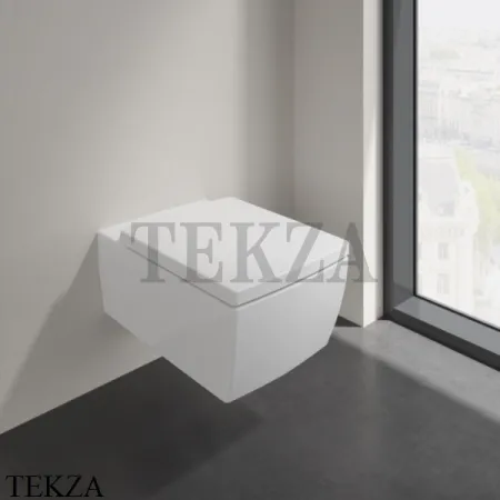 Villeroy & Boch Memento 2.0 Унитаз подвесной, без ободка 4633R0R1, сиденье микролифт, белый глянец, CeramicPlus