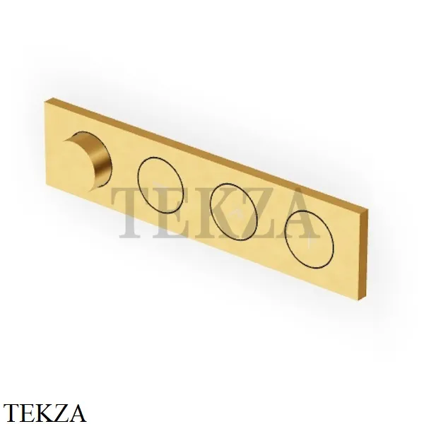 Zucchetti Hoop Термостат для душа на 3 потока, форсунки, внешняя часть ZHO773.C41, brushed gold
