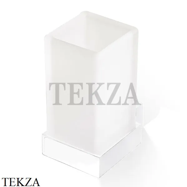 Decor Walther Corner WMG Стакан для зубных щеток настенный, стекло сатин-белый матовый