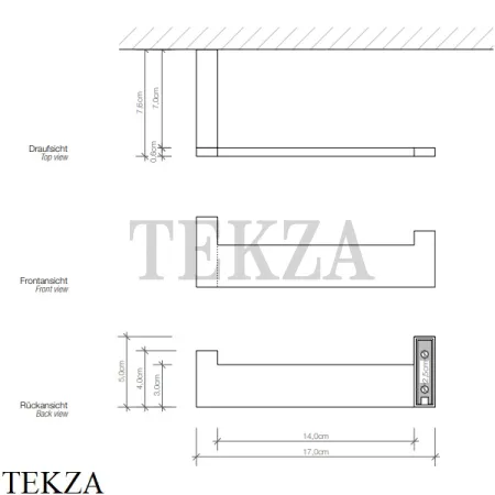 Decor Walther BRICK Держатель туалетной бумаги без крышки 0590500, хром глянец
