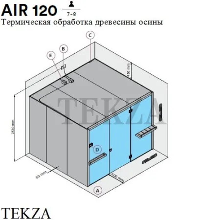 Effegibi AIR 120 Сауна домашняя финская или BIO, осина термообработанная SA90120002