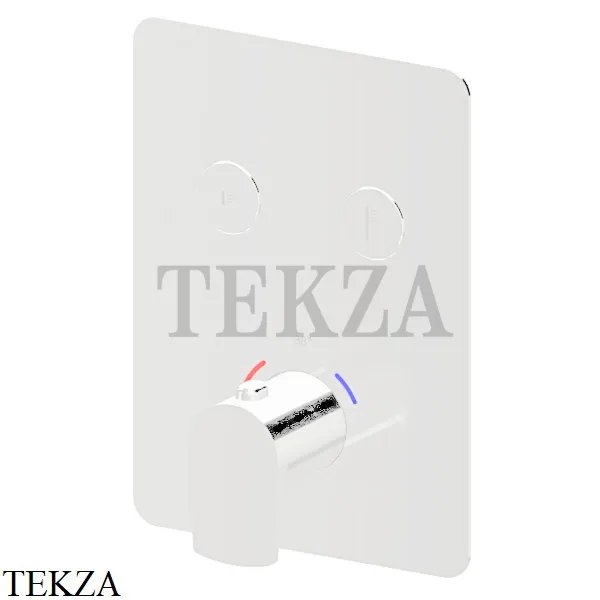 Newform HAKA Термостат для душа, 2 потока, Select, внешняя часть 70436E.01.014, белый матовый
