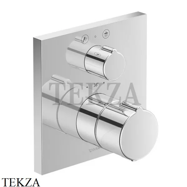 Duravit C.1 Термостат для душа на 2 потока, внешняя часть C14200013010, хром глянец