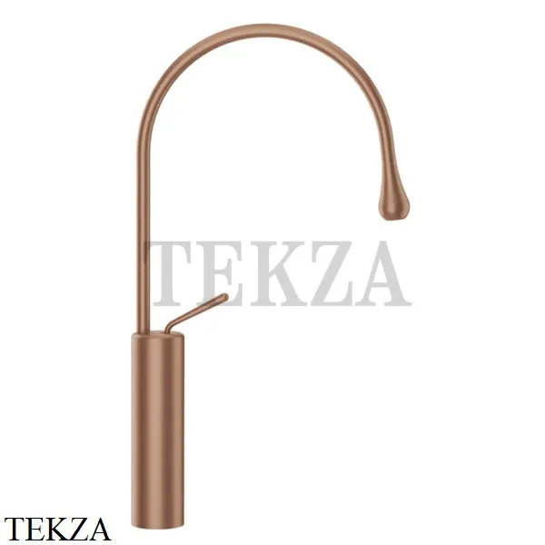 Gessi Goccia Смеситель для раковины высокий, без сливного гарнитура 33609-125, Copper Brushed