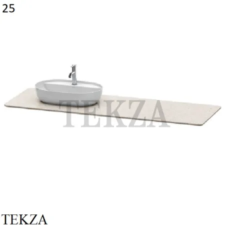 Duravit LUV Столешница-консоль из кварцевого камня, белый матовый структурный