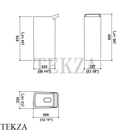 KOS LAB 03 Раковина свободностоящая, слив в пол Cristalplant® 7L031BI, белый матовый