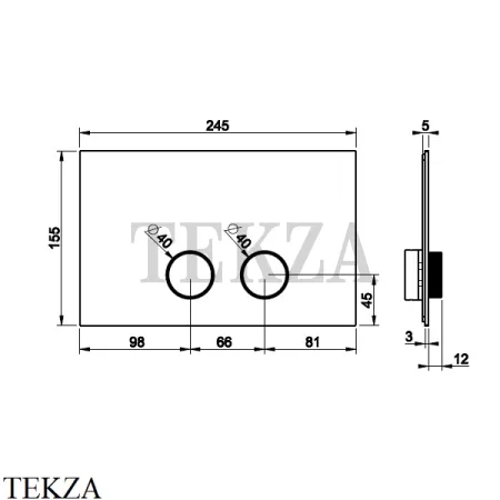Gessi INGRANAGGIO Клавиша смыва для инсталляции Geberit Sigma 8 и Sigma 12, 54635-726, Warm Bronze Br
