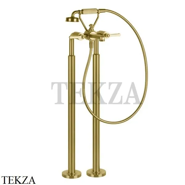 Gessi VENTI20 Смеситель для ванны напольный с гарнитуром 65128-716, Gold Br. PVD
