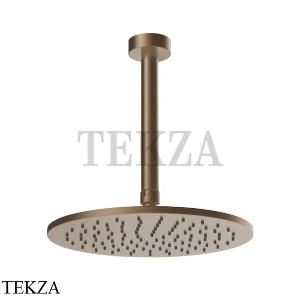 Gessi ANELLO Верхняя лейка с потолочным кронштейном под размер 63350-708, Copper Brushed