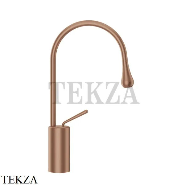 Gessi Goccia Смеситель для раковины высокий, без сливного гарнитура 33604-125, Copper Brushed